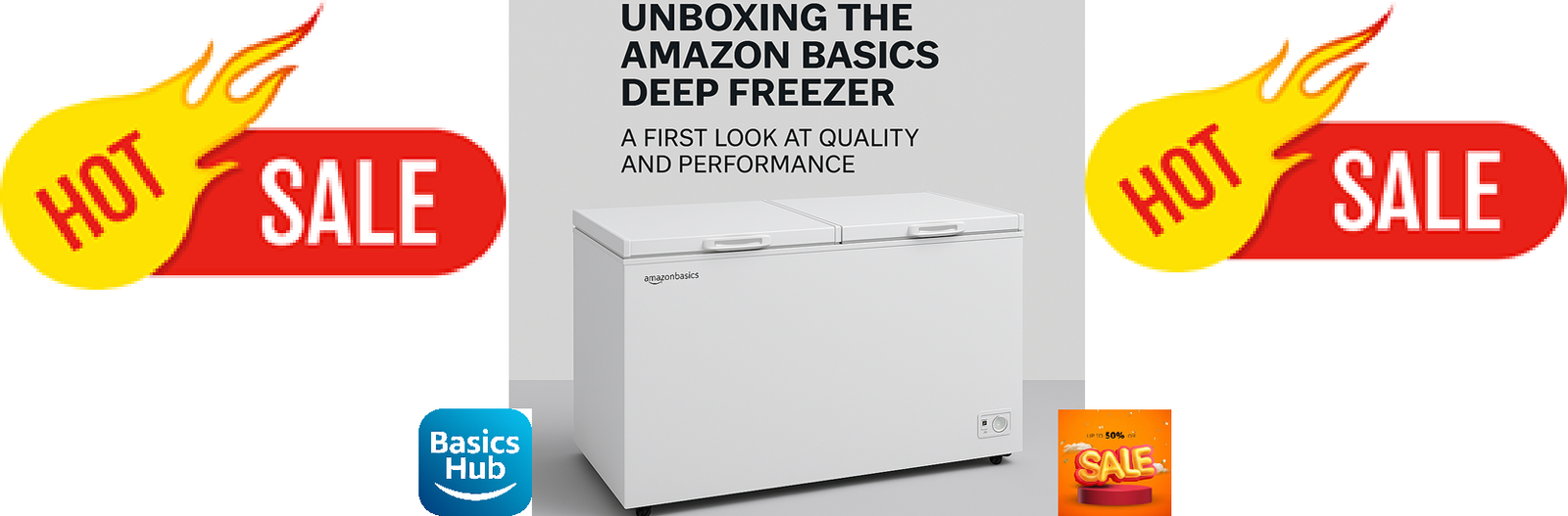 Amazon Basics Double Door Deep Freezer